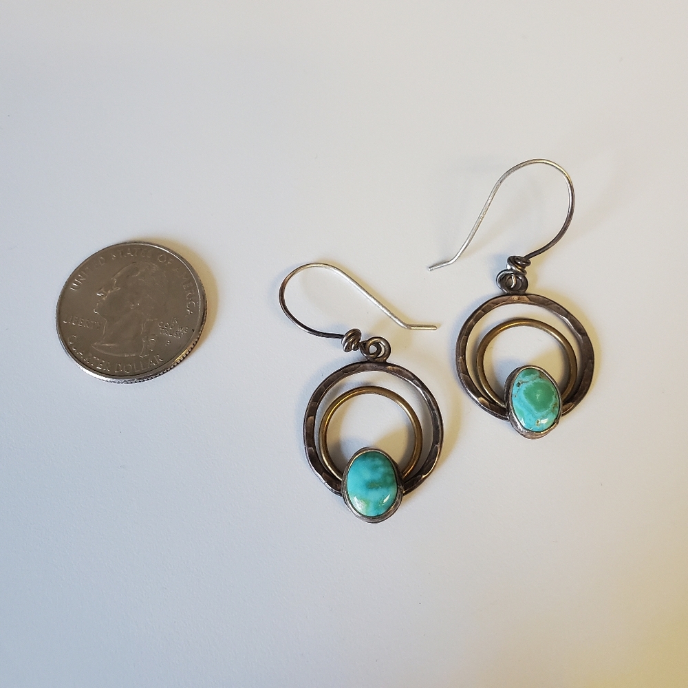 Turquoise Orb Earrings - Picture 2 of 2